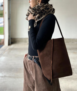 レオパード柄ボアマフラースカーフ