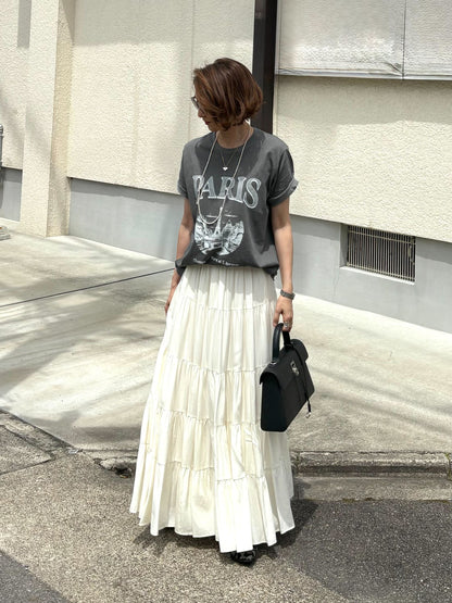 アイボリーティアードスカート