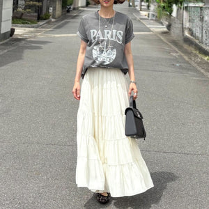 アイボリーティアードスカート