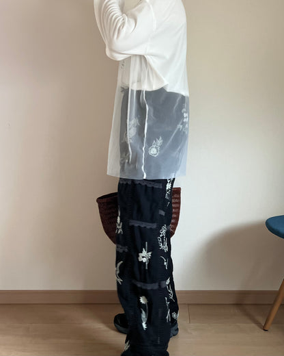 チュールレイヤードロゴロンT