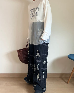 チュールレイヤードロゴロンT