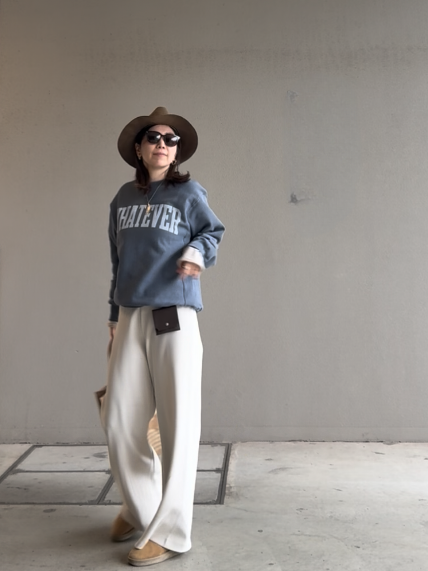 バンディングイージーワイドパンツ