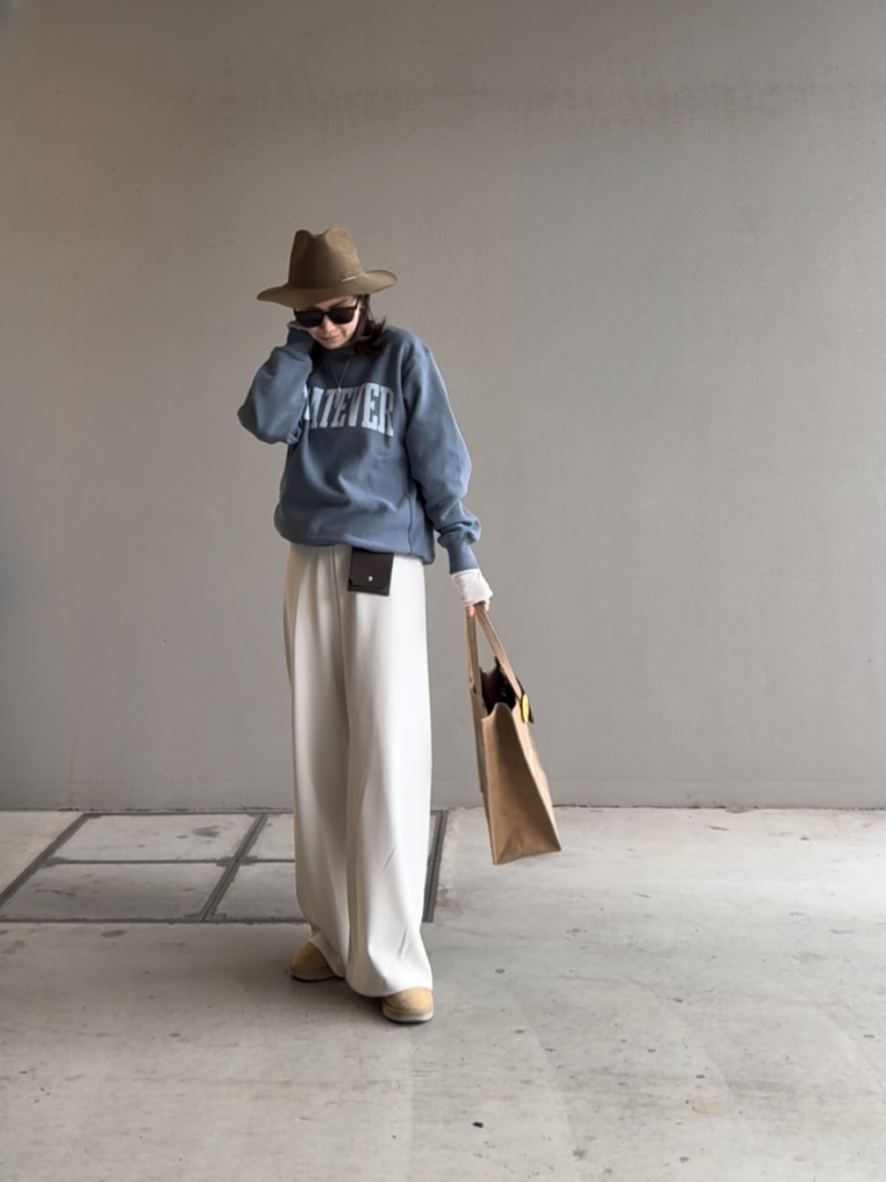 バンディングイージーワイドパンツ