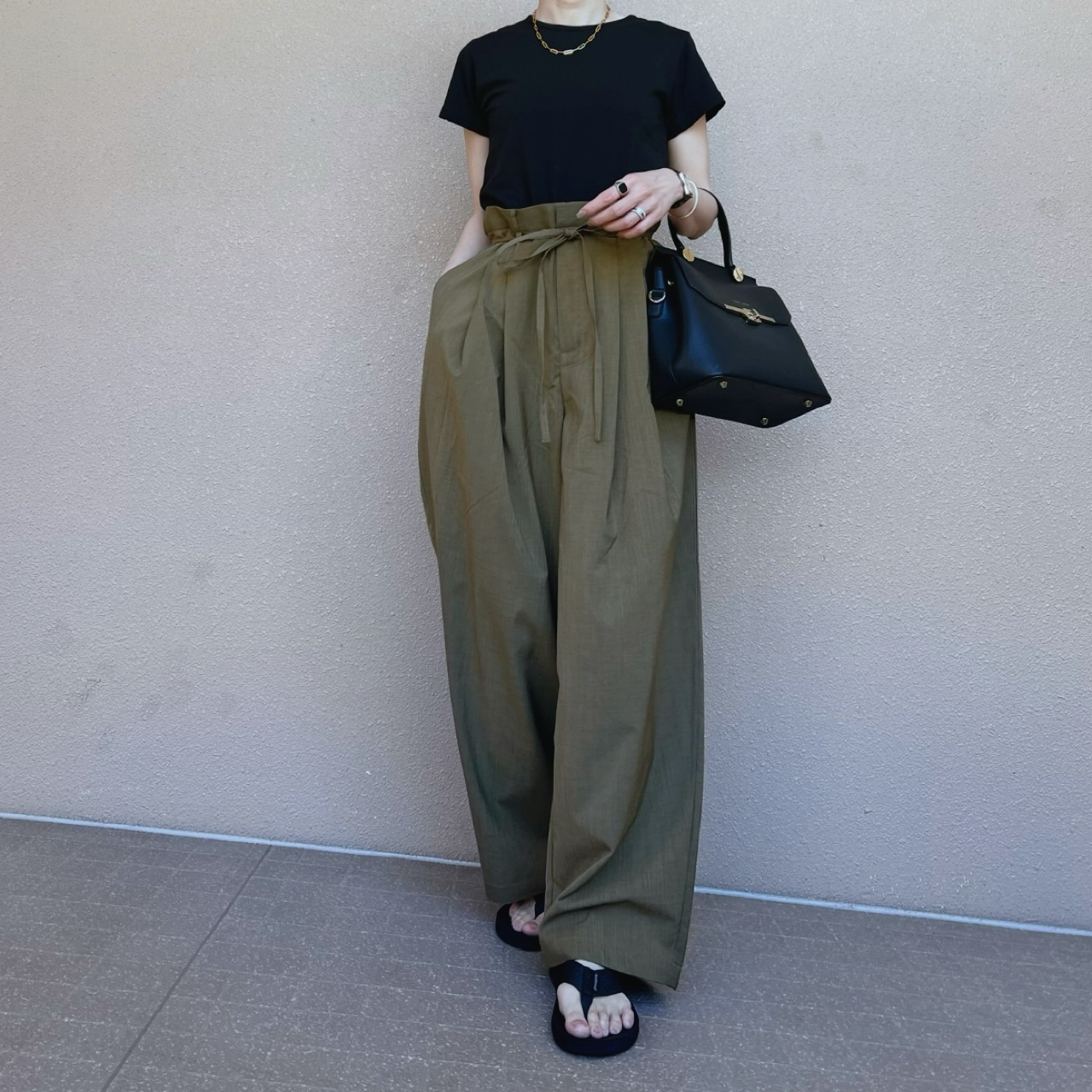 麻ライクタックパンツ