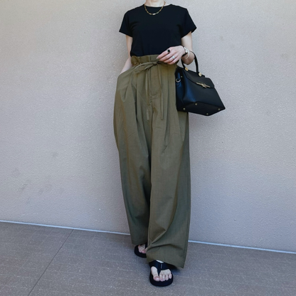 麻ライクタックパンツ
