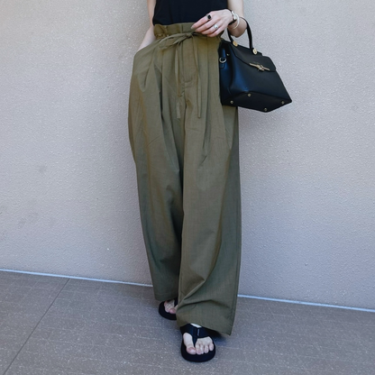 麻ライクタックパンツ