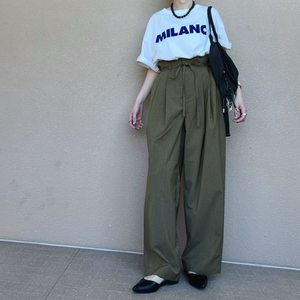 麻ライクタックパンツ