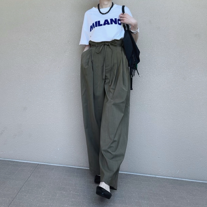 麻ライクタックパンツ