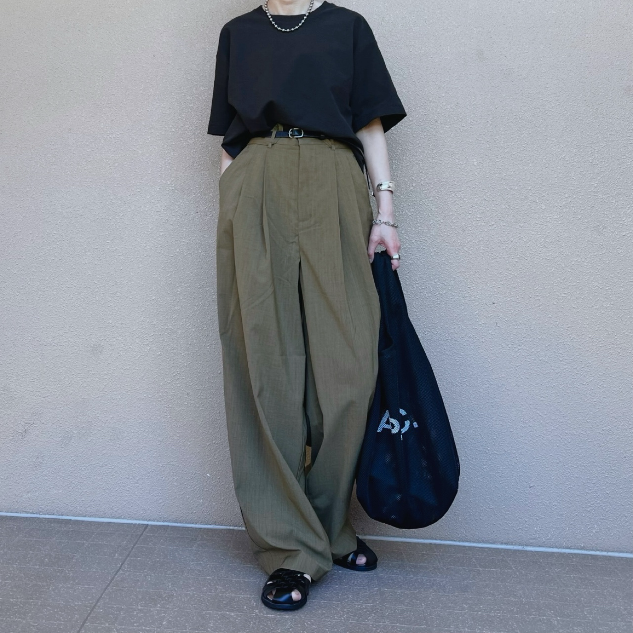 麻ライクタックパンツ