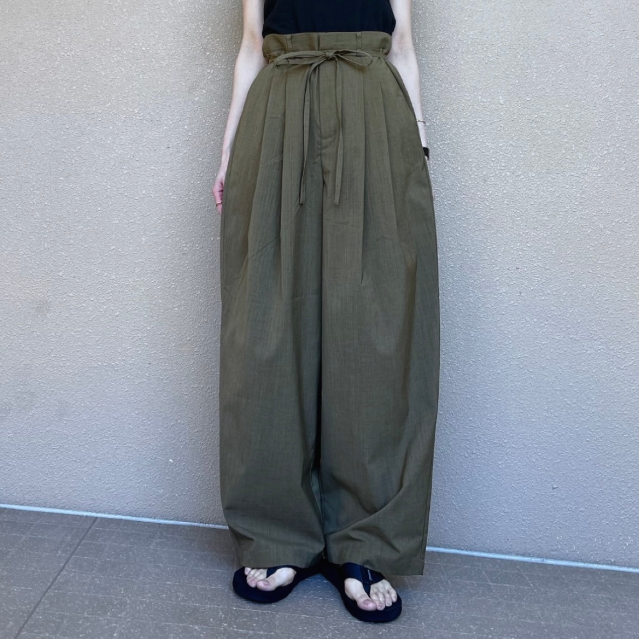麻ライクタックパンツ