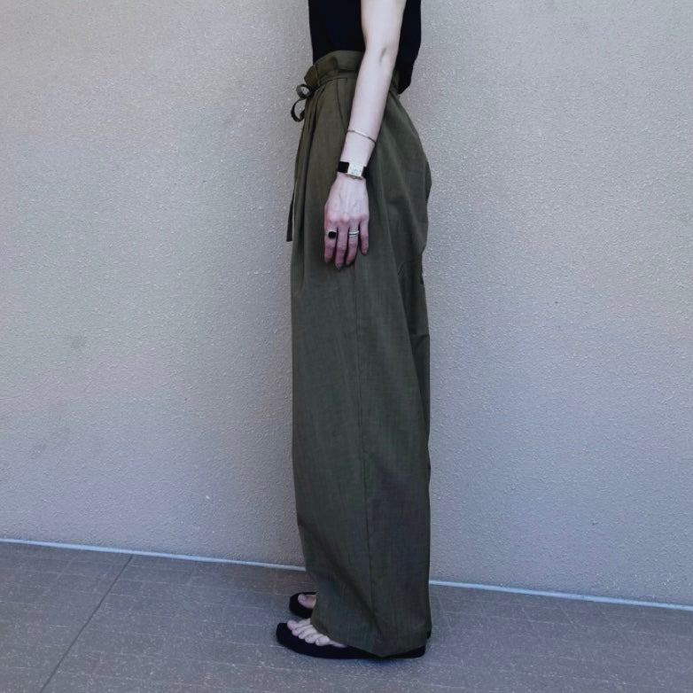 麻ライクタックパンツ