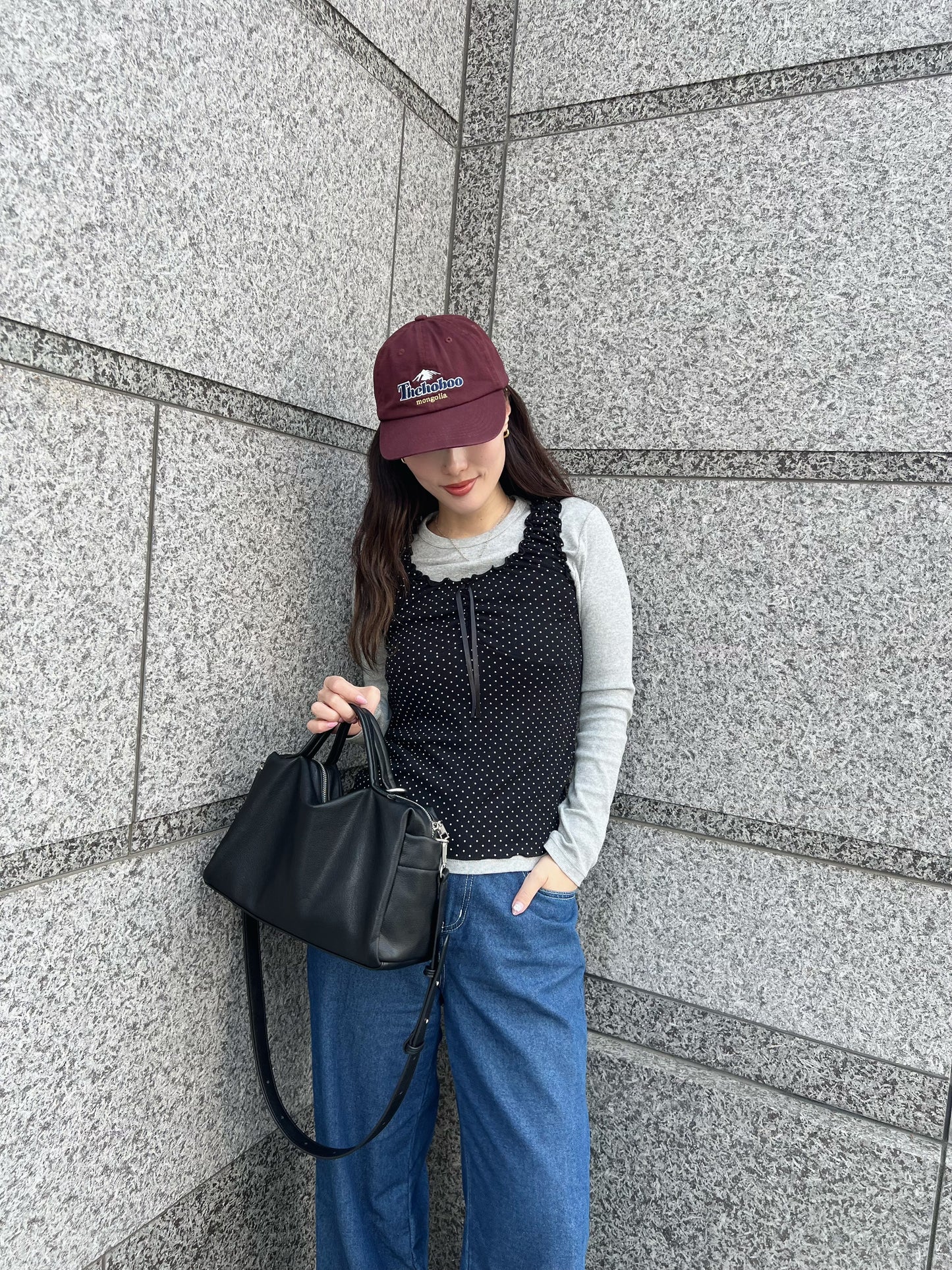 vintageライクロゴキャップ