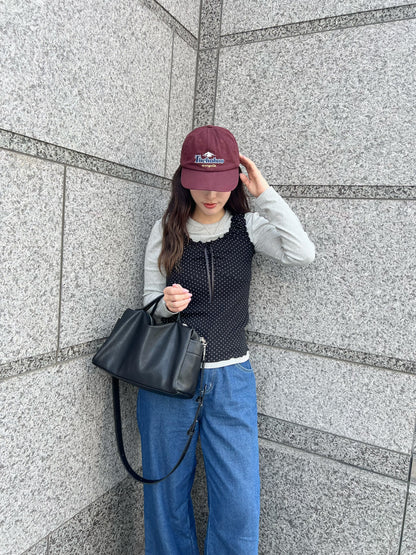 ドットリボンフリルノースリーブ