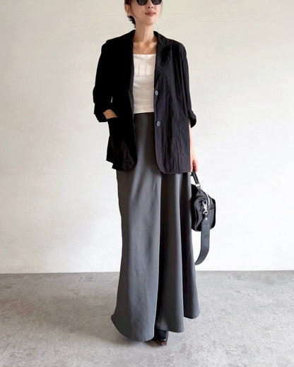 高身長向けマキシフレアスカート