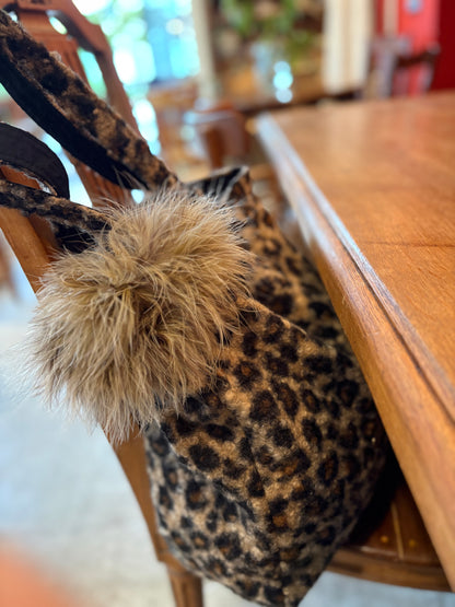 レオパードボア リバーシブルBAG