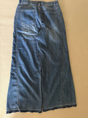 カットアウトヘムワイドデニム