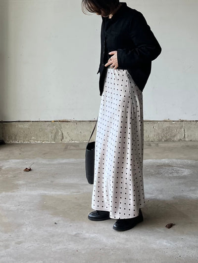 ドットサテンスカート