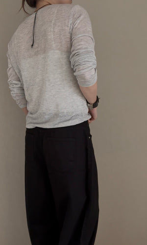 Dリングタックワイドパンツ