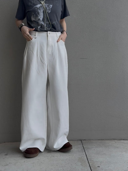 Dリングタックワイドパンツ