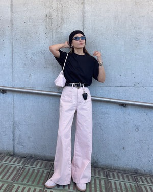 ピンクストレートパンツ