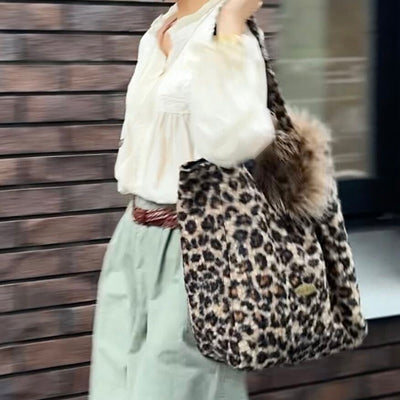 レオパードボア リバーシブルBAG