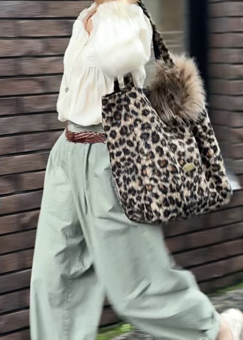 レオパードボア リバーシブルBAG