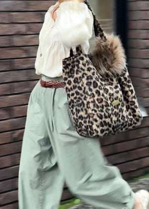 レオパードボア リバーシブルBAG