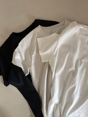 バイオウォッシュクルーネックTシャツ