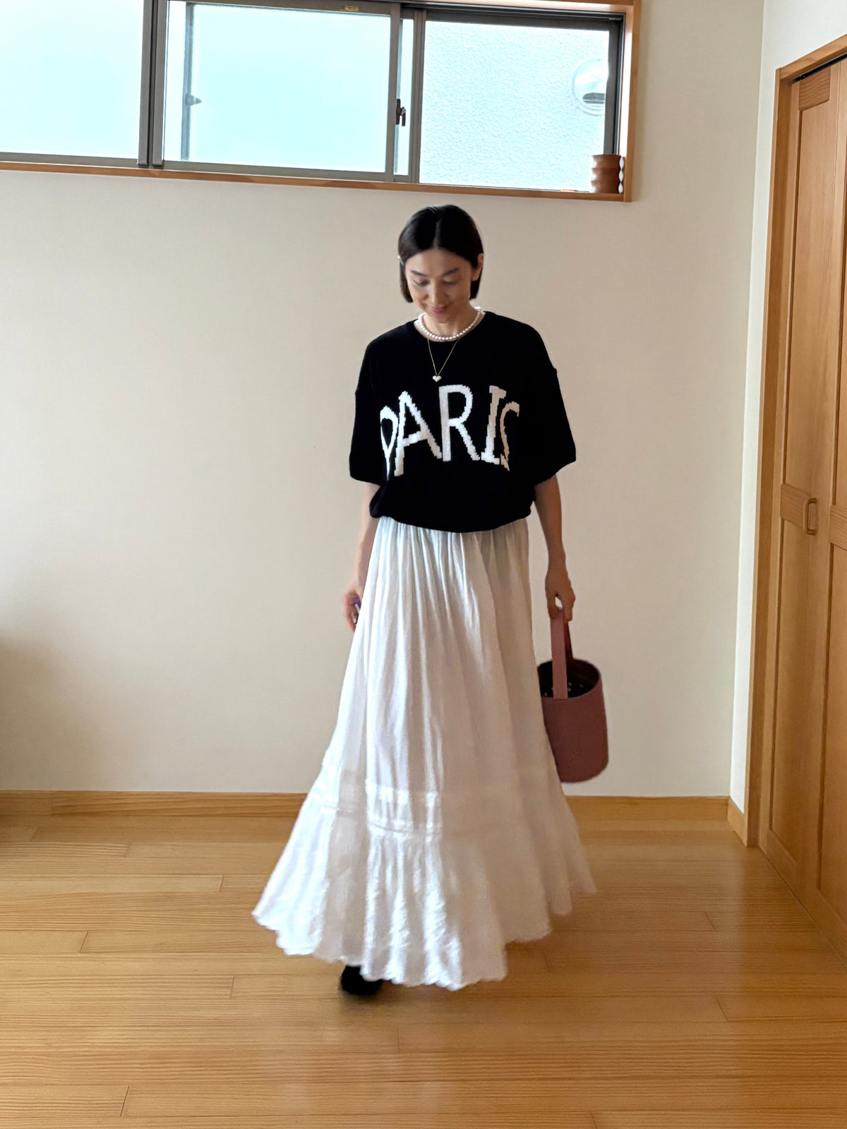 PARISビッグロゴ オーバーサイズニット