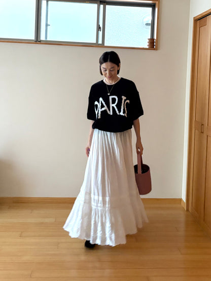 PARISビッグロゴ オーバーサイズニット