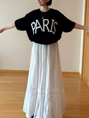 PARISビッグロゴ オーバーサイズニット