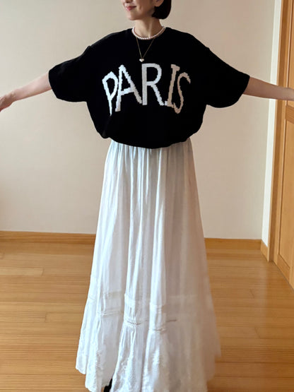 PARISビッグロゴ オーバーサイズニット