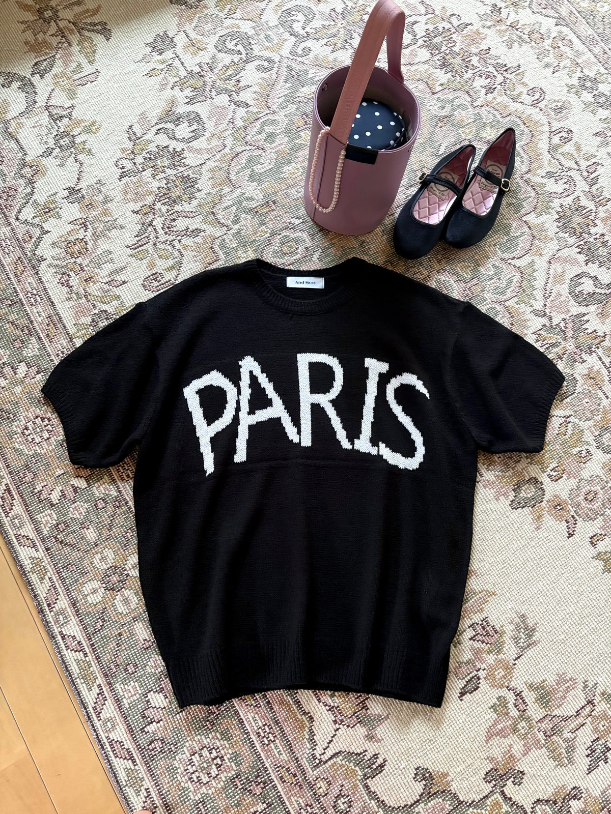 PARISビッグロゴ オーバーサイズニット