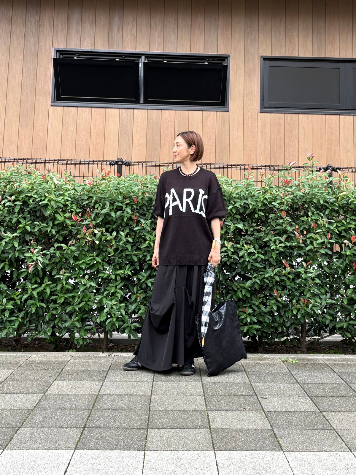PARISビッグロゴ オーバーサイズニット