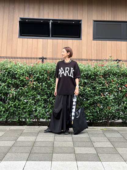 PARISビッグロゴ オーバーサイズニット