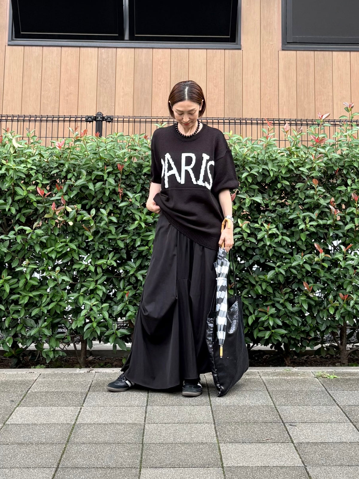 PARISビッグロゴ オーバーサイズニット