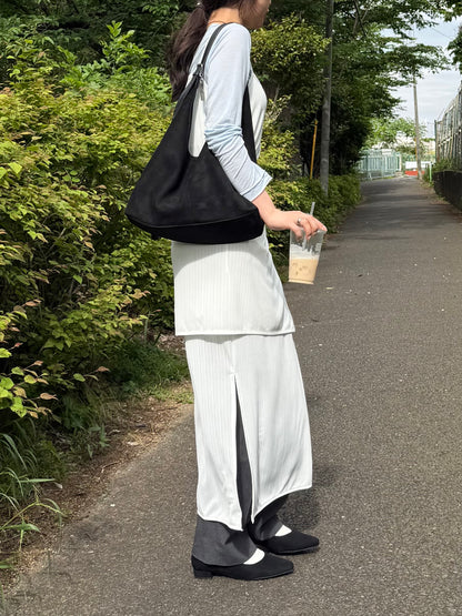 リブキャミワンピース+ラップスカートセット