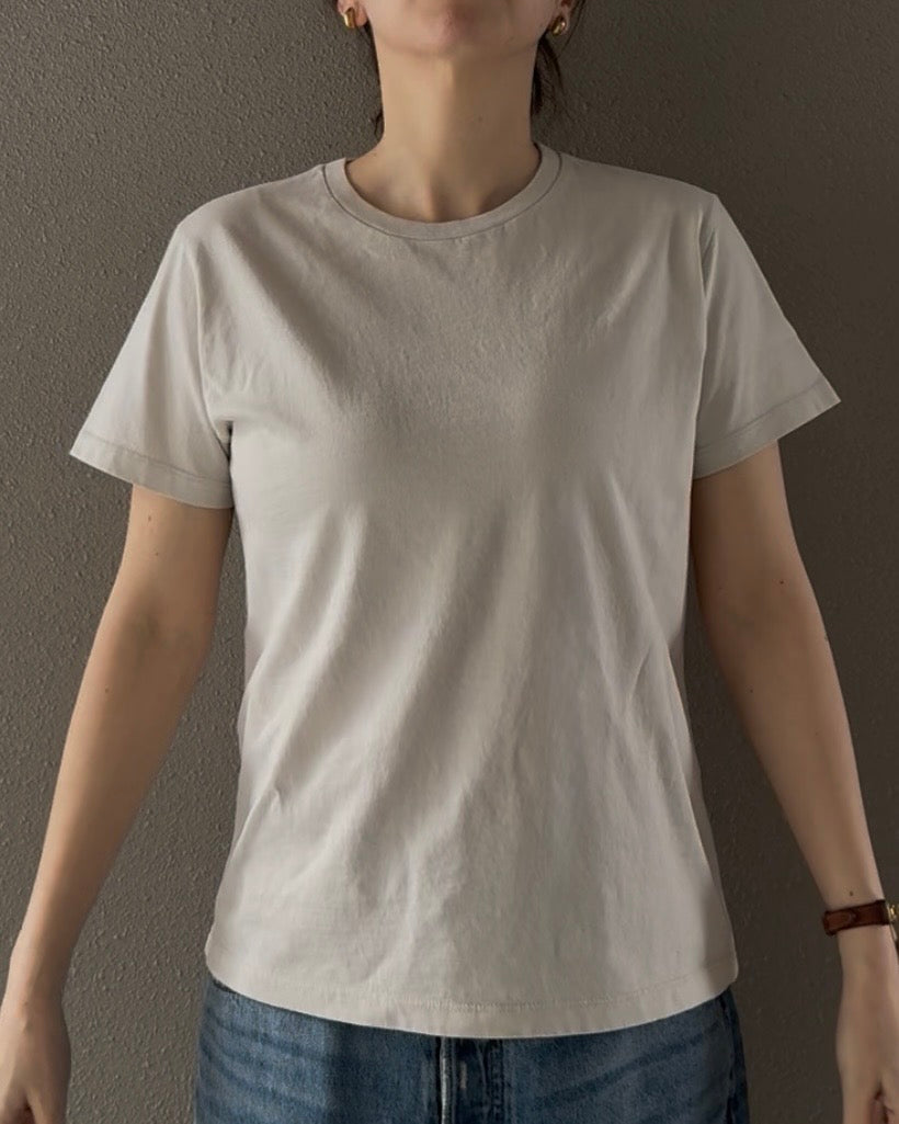 バイオウォッシュクルーネックTシャツ
