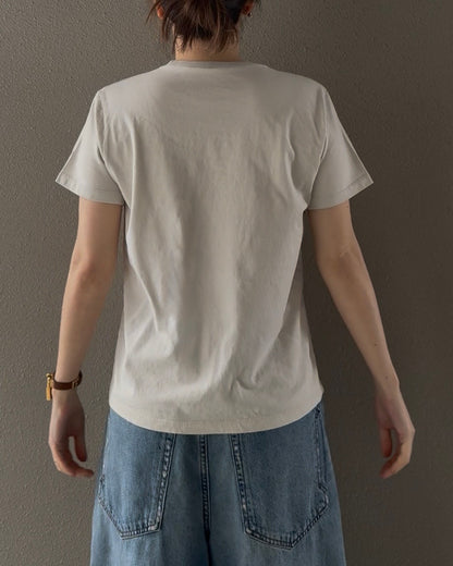 バイオウォッシュクルーネックTシャツ