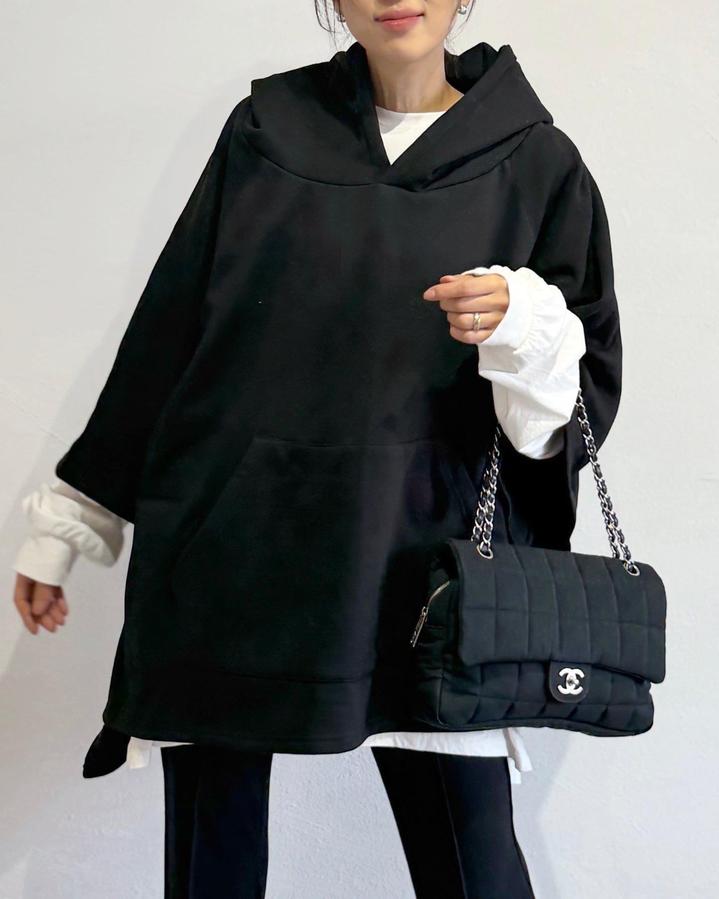 2WAYスウェットポンチョ