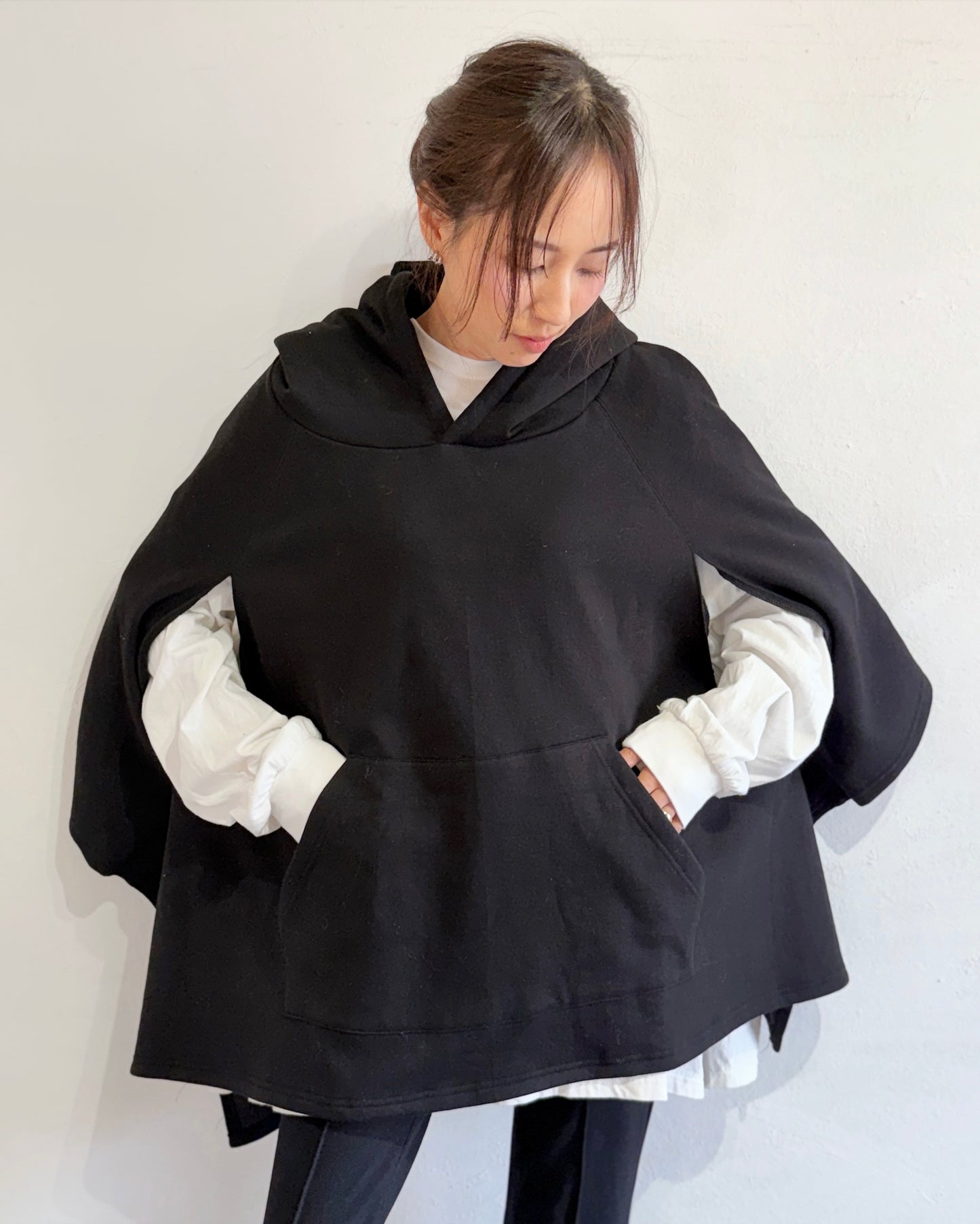 2WAYスウェットポンチョ