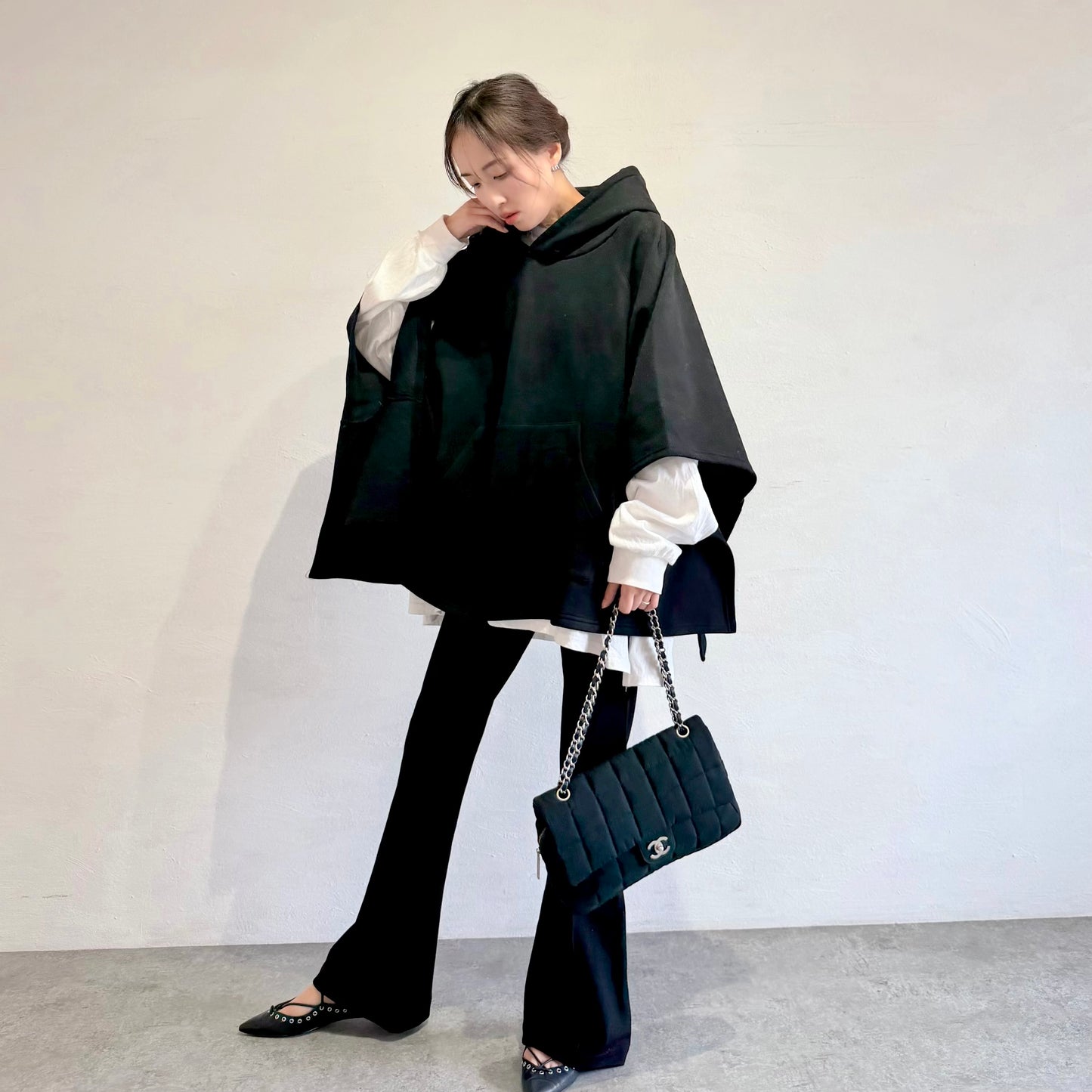 2WAYスウェットポンチョ