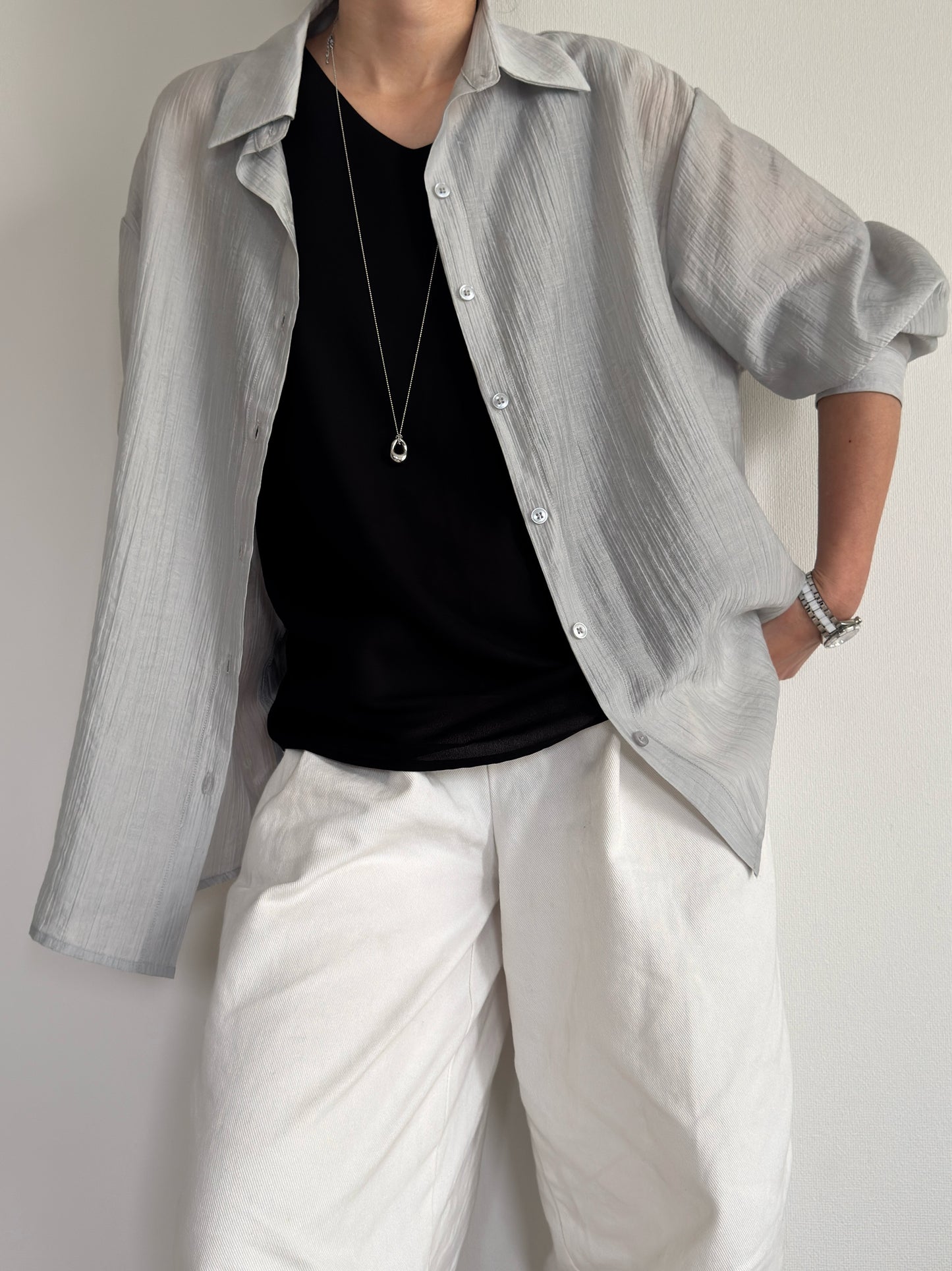 エアーテンセルオーバーフィットシャツ