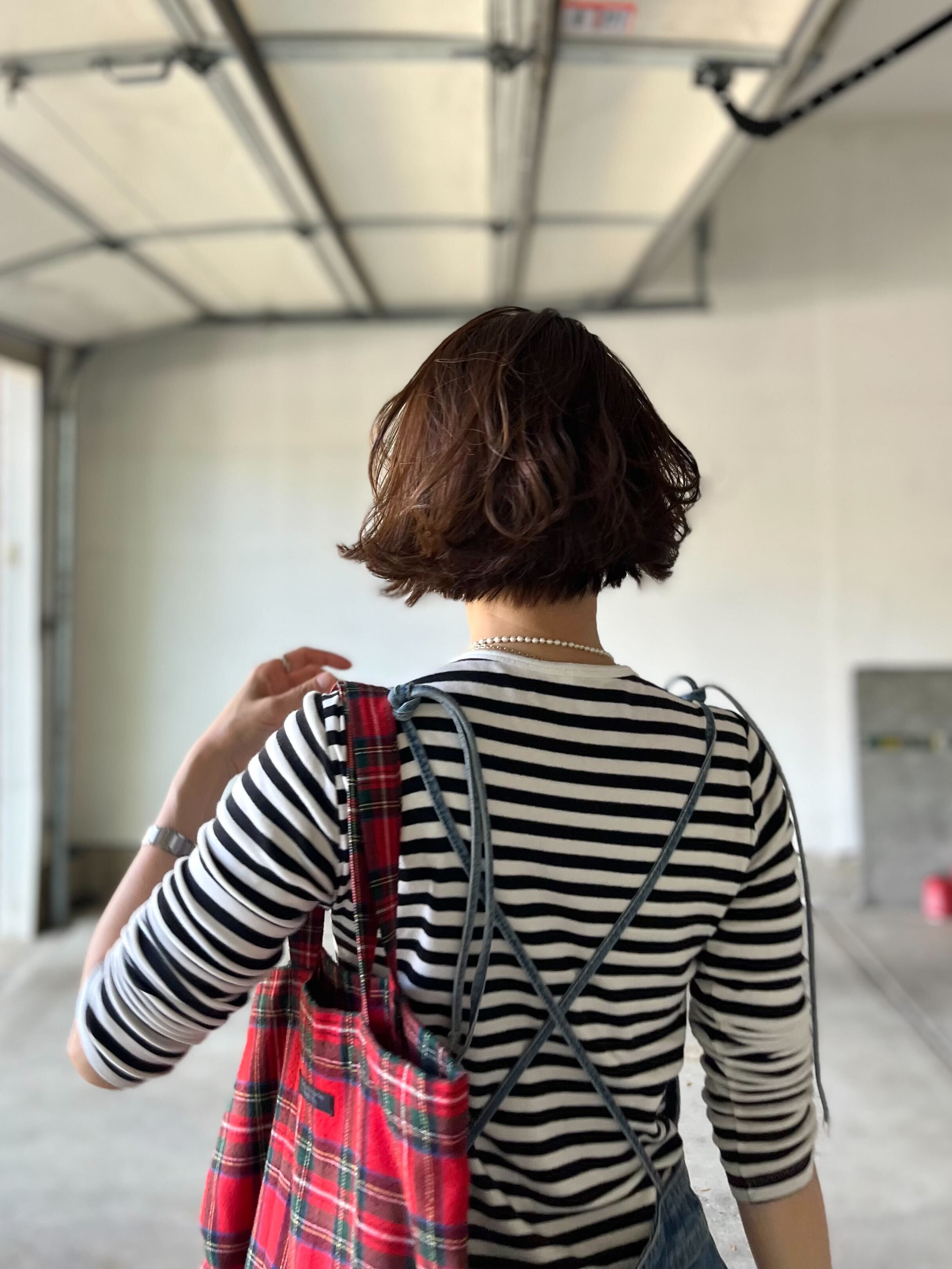 にゃっこ★CHECK&COFFEE デニムサロペット ブルー デニムサロペット – &DROBE (アンドローブ)