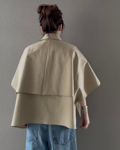 ケープショートトレンチコート