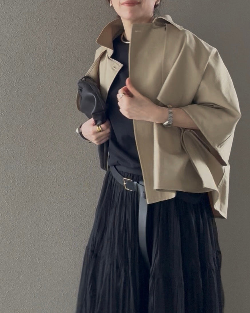 ケープショートトレンチコート