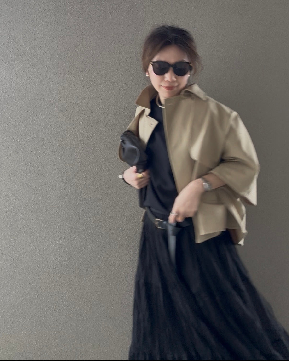 ケープショートトレンチコート