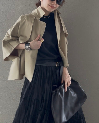 ケープショートトレンチコート