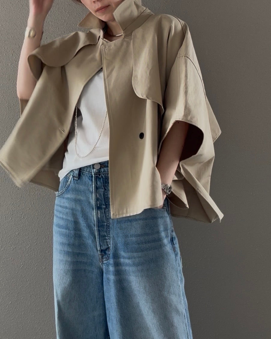 ケープショートトレンチコート