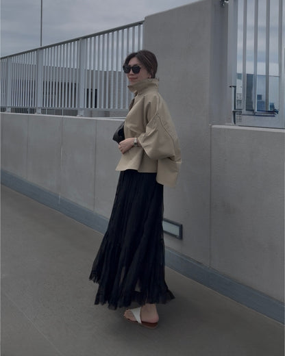 ケープショートトレンチコート